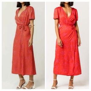 NWT Billabong Right Timing Wrap Midi Dress